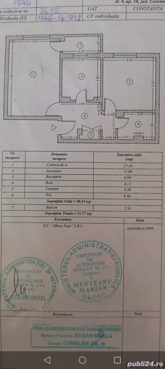 DACIA-B.P. HASDEU - APARTAMENT CU 2 CAMERE DECOMANDAT MOBILAT - 5
