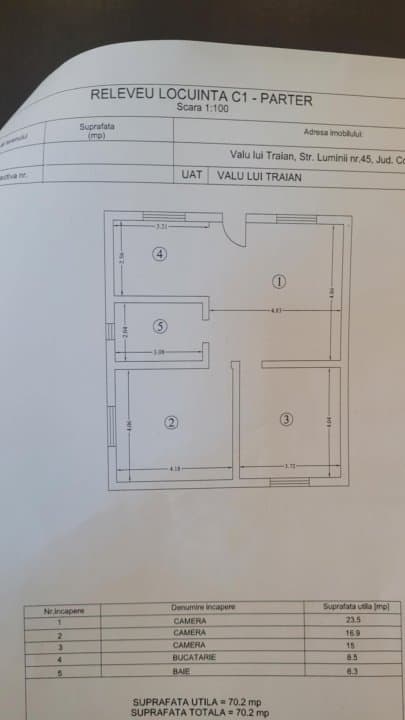 Casa 3 Camere - Valu Lui Traian - Teren 249 Mp - 2