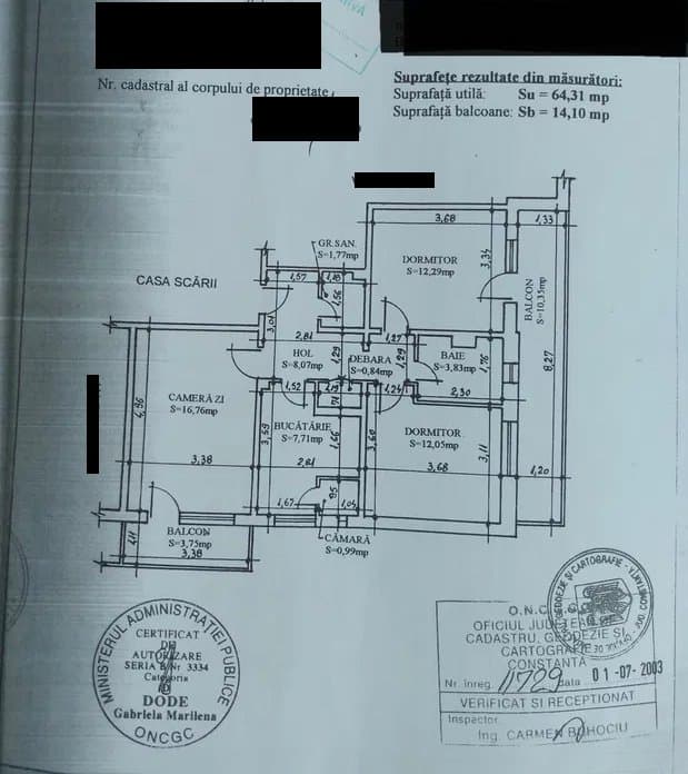 Apartament Spatios 3 Camere - Poarta 6 - 2 Grupuri Sanitare-Centrala gaze - 8