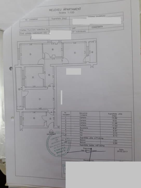 Apartament 4 Camere - Tomis Nord - Clasic - Centrala Pe Gaze