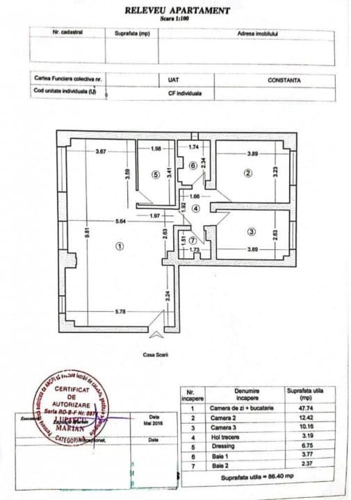 GARA - APARTAMENT CU 3 CAMERE ULTRASPATIOS CENTRALA GAZE - 14