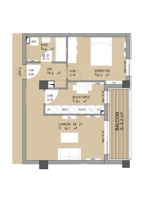 Apartament 2 Camere - Zona Elvila - Noir Residence - 6