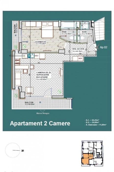 Apartament 2 Camere Premium - Statiunea Mamaia - Good Mood Residence