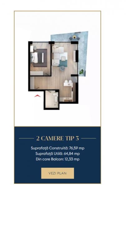 Apartament 2 Camere - Queen's Residence By The Sea - Blocul 2 - 8