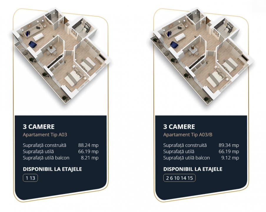 Apartament 3 Camere - Tomis Nord - Tomis Tower - 3