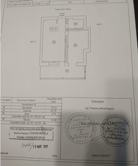 Apartament 2 camere, Mamaia Nord, etaj 2, bloc nou cu balcon generos