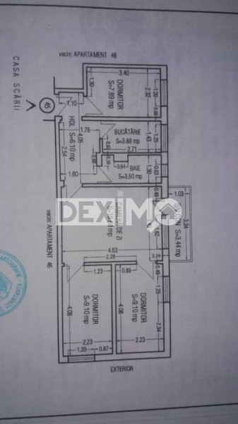 Apartament 4 Camere - Zona Bratianu - Liber - Gaze La Scara