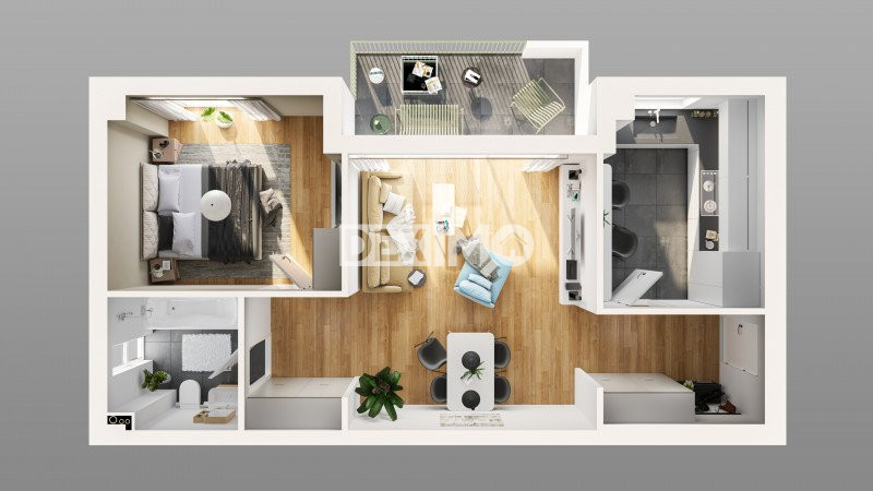 FAR - ABATOR Apartament cu 2 camere Bloc Nou  