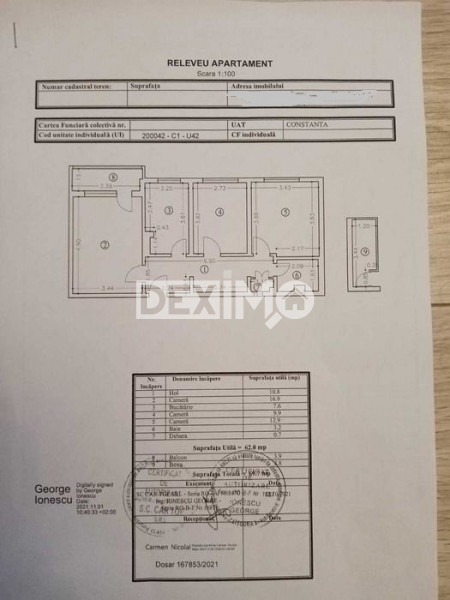 Apartament 3 Camere - Tomis Nord Ciresica - Gaze La Usa