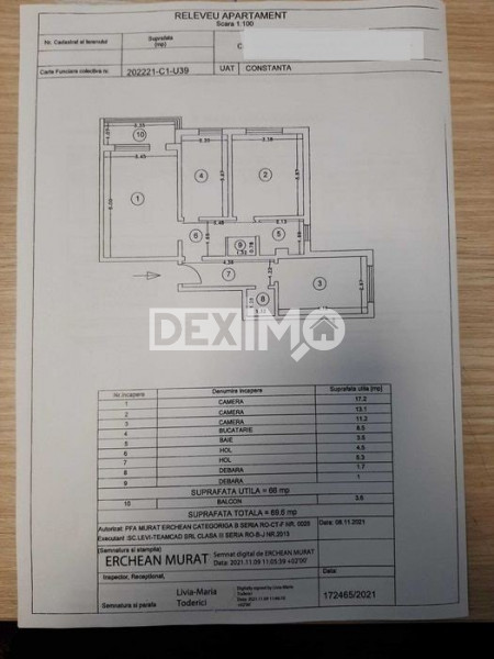 Apartament 3 Camere - Tomis Nord - Gaze La Usa
