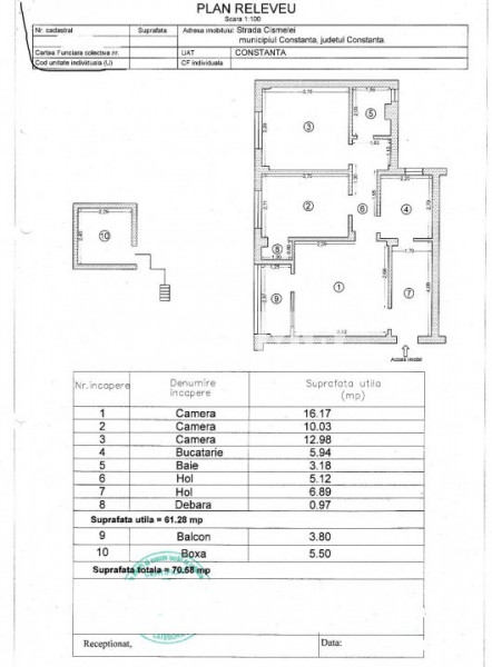 Apartament 3 camere - Zona Tomis Nord - Mobilat Complet