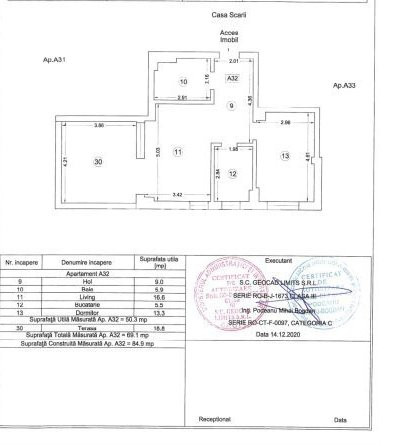 Apartament 2 Camere - Zona Gara - Bloc Nou - Terasa