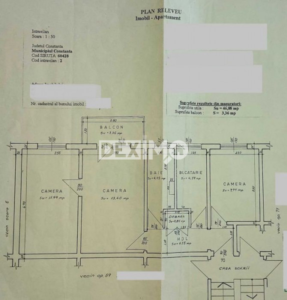 Apartament 3 Camere - Tomis Nord - Mobilat/Utilat - Centrala Pe Gaze