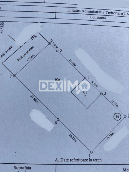 Teren - 758 MP - Palazu Mare - Ideal Constructie Locuinta
