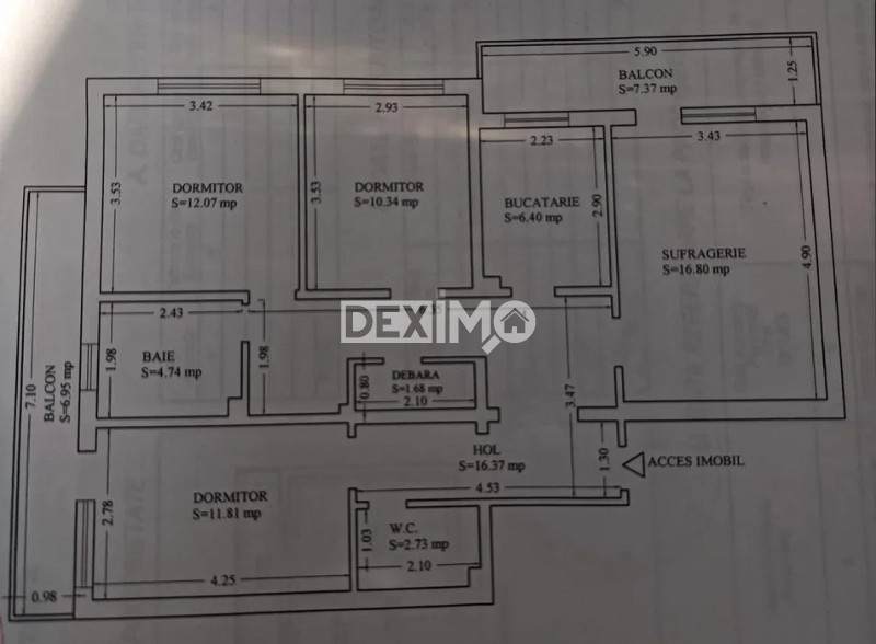 Apartament 4 Camere - Ultracentral - Mobilat Complet - Vedere Panoramica
