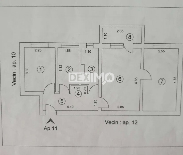Apartament 3 Camere - Tomis Nord - Mobilat - Centrala Noua