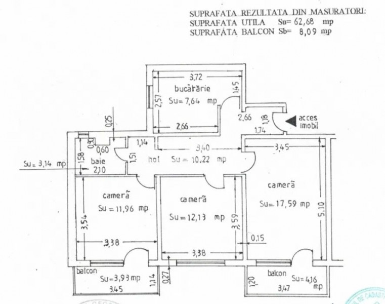 Apartament 3 Camere - Casa De Cultura - Gaze La Aragaz