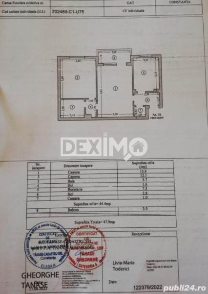 OCAZIE! -  TOMIS II Apartament cu 2 camere gaze la usa