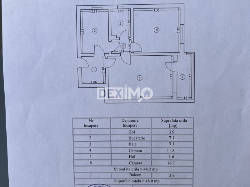 Apartament 2 Camere - Faleza Nord - Etaj 1 - Gaze La Usa