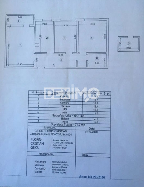 Apartament 3 Camere - Tomis Nord - Boxa - OMV Boema