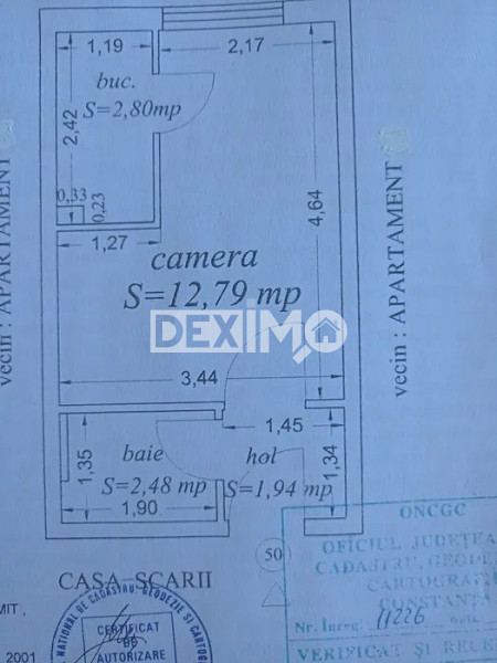 Garsoniera - Tomis III - Etaj 3  - Mobilata Complet