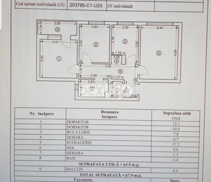 Apartament 3 Camere - Inel II - Etaj 1 - Centrala Pe Gaze