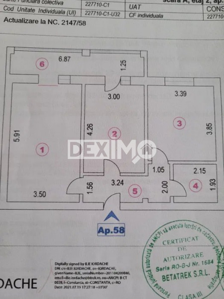 Apartament 2 Camere Decomandate - 64 MP - CET - Stare Buna