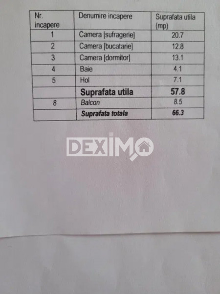 Apartament 2 Camere Decomandate - 64 MP - CET - Stare Buna