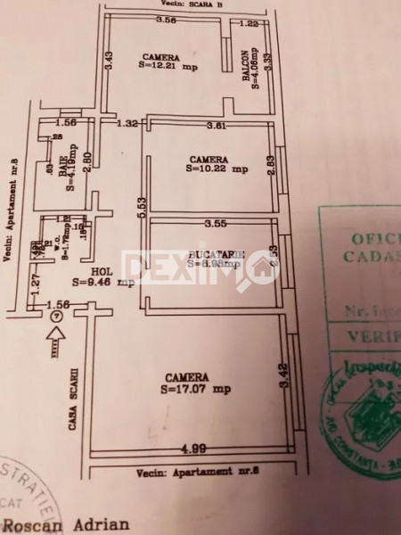 Apartament 3 Camere - Inel II - Marvimex - Etaj 1 - Mobilat  - Centrala Gaze