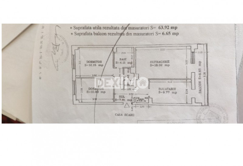Apartament 3 Camere - Km 5 - Etaj 3 - Centrala Pe Gaze