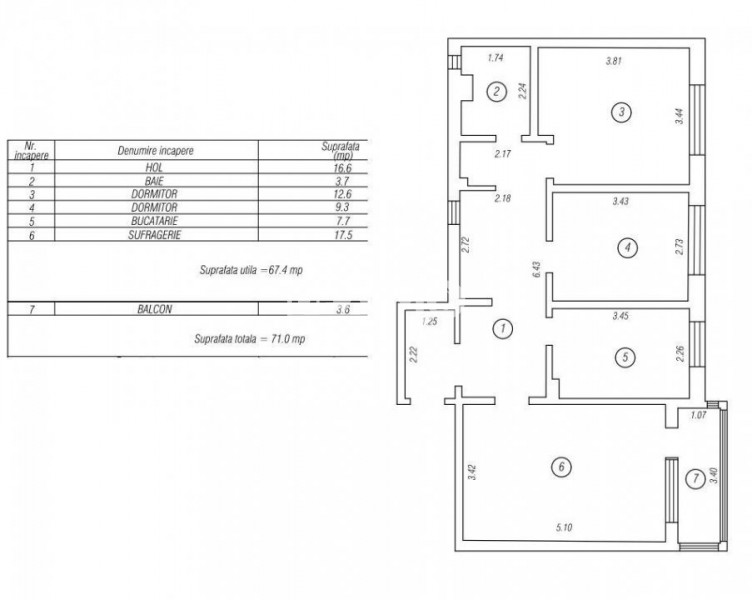 Apartament 3 Camere - Casa De Cultura - Etaj Intermediar - Centrala Pe Gaze