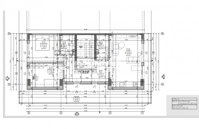 Apartament 3 Camere - Zona Compozitori - Terasa 47 MP - Loc Parcare