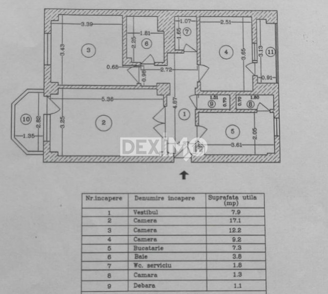 URGENT!!!CAPITOL APARTAMENT CU 3 CAMERE DECOMANDATE CENTRALA GAZE