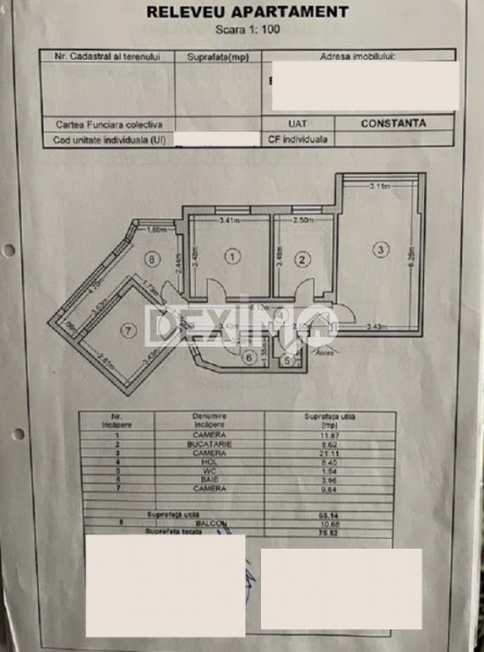 Apartament 3 Camere - Dacia - Etaj 1 - Gata De Mutare
