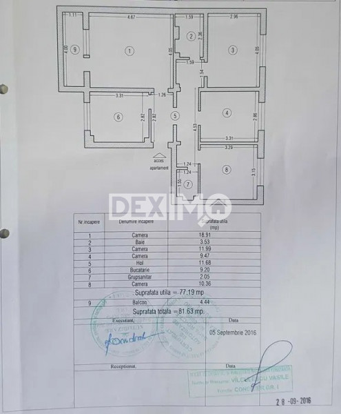Apartament 4 Camere - Inel II - Piata I.L. Caragiale - Partial Mobilat