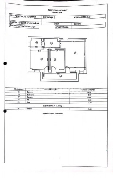 Apartament 2 Camere Transformat in 3 Camere - Tomis Plus - Mobilat Complet