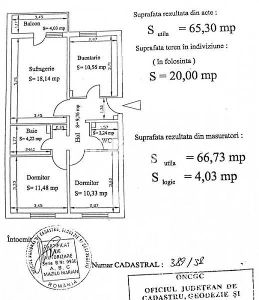 Apartament 3 Camere - Zona CET - Etaj 3 - Mobilat  - Gaze La Usa