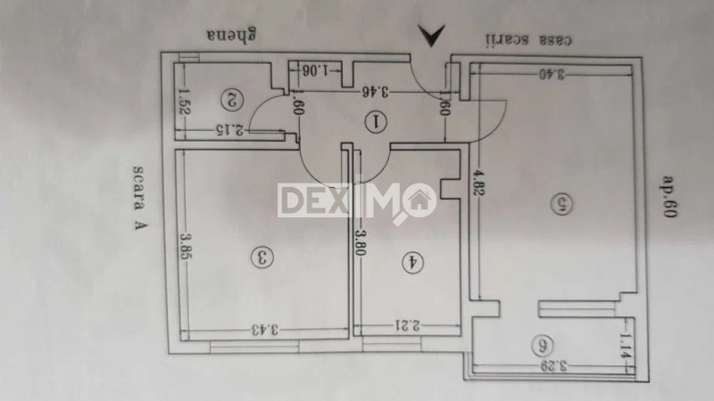 Apartament 2 Camere - Zona Tomis III - Etaj Intermediar -  Centrala Pe Gaze