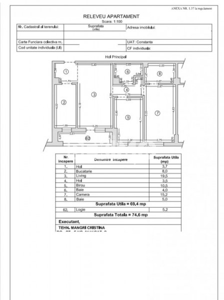 Apartament 3 Camere - Zona Elvila - La Alb - Loc Parcare Subteran
