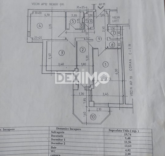 Apartament 3 Camere - Tomis Nord Vaporas - Ultrafinisat - Mobilat LUX