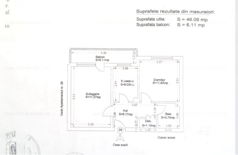 Apartament 2 Camere - Tomis Nord - Ciresica - Centrala Pe Gaze