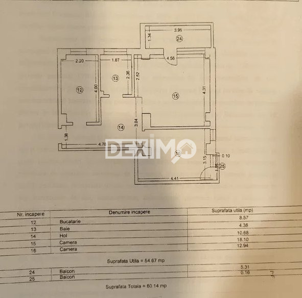 Apartament 2 Camere - Tomis Plus - Etaj 1 - Partial Mobilat