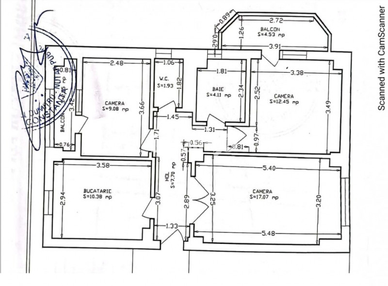 Apartament 3 Camere - Tomis II - Spitalul Judetean - Etaj Intermediar 