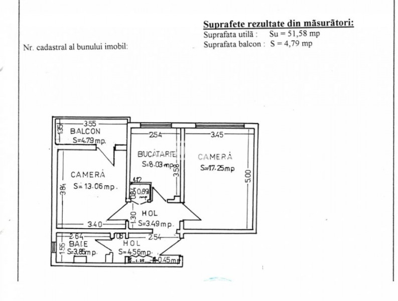Apartament 2 Camere  - Casa De Cultura - Etaj 3 - Mobilat - Gaze Pe Scara