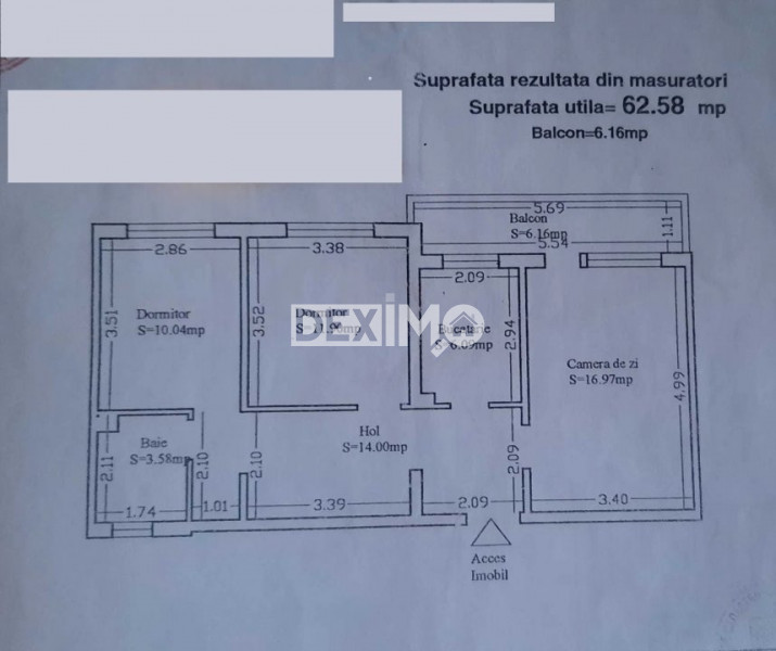 Apartament 3 Camere - Sat Vacanta - Etaj Intermediar - Mobilat  - Centrala Gaze