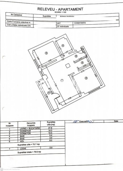 Apartament 3 Camere - Tomis Plus - Partial Mobilat - Vedere Panoramica Spre Mare