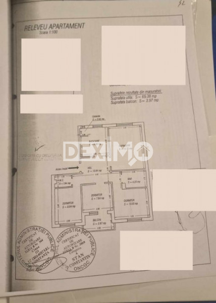 Apartament 4 Camere - Zona Dacia - Etaj 3 - Mobilat - Centrala Pe Gaze