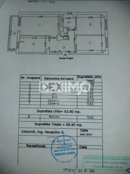 Apartament 3 Camere Decomandate - Zona ICIL - Etaj 3 - Centrala Pe Gaze