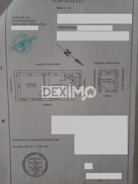 Studio 2 Camere - Ultracentral - Centrala Pe Gaze - Curte  - Loc Parcare