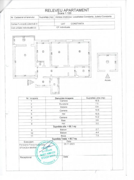OCAZIE!!! TOMIS NORD APARTAMENT CU 3 CAMERE DECOMANDAT CENTRALA GAZE 